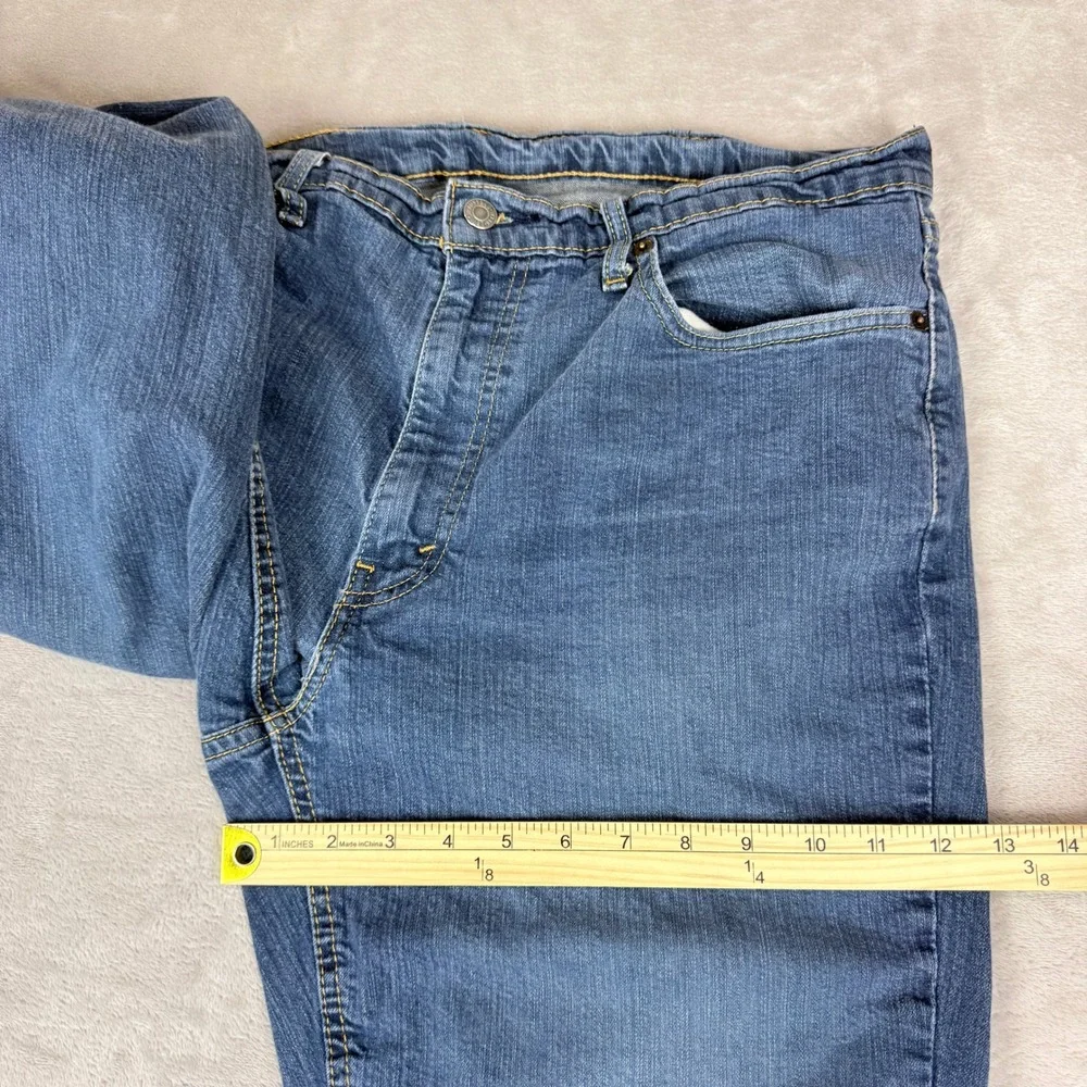Levi's 541 Jeans Mens 38x30 Blue Athletic Taper Stretch Denim Faded Preppy
